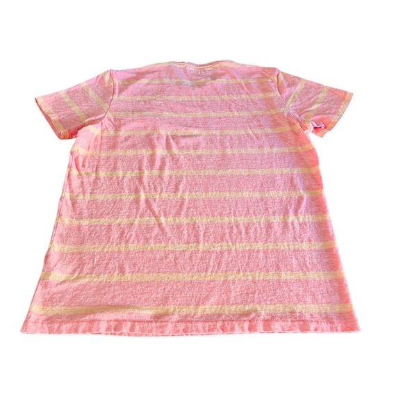 BONOBOS MEN’S SHORT SLEEVE STRIPED SLIM FIT TSHIRT SIZE LARGE PEACH COLOR - Picture 2 of 7